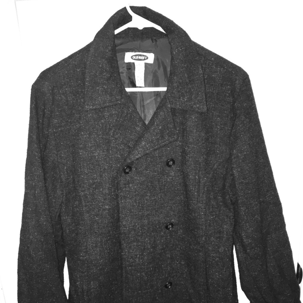 Old Navy black peacoat (L)